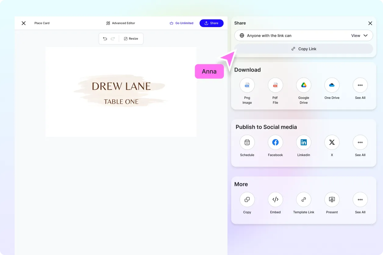 Free AI Place Card Generator, AI Place Card Maker Online